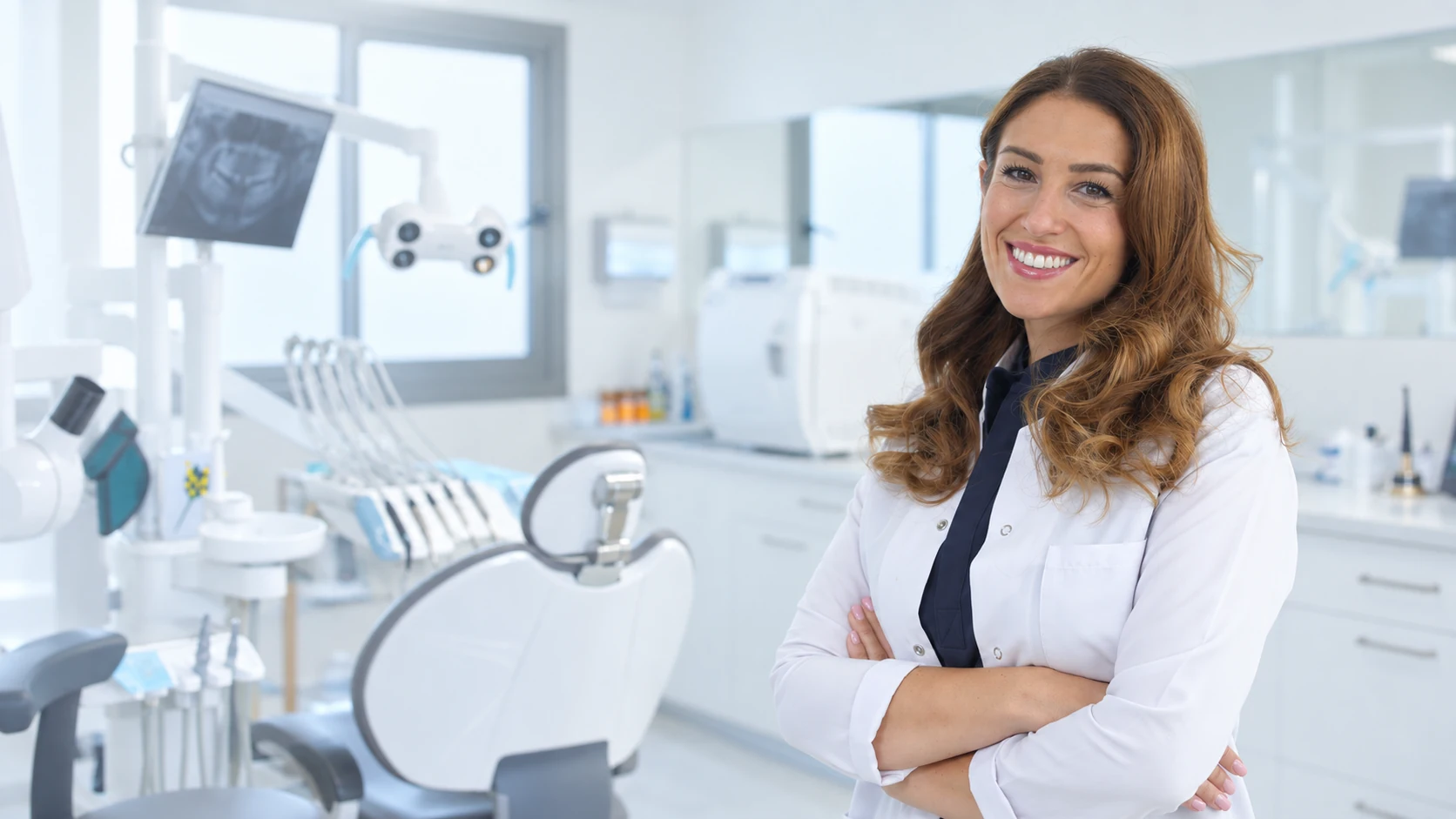 Dt. Zeynep Kalyoncu Açıkgöz at her dental practice in Bodrum